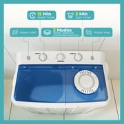 Auertech 28lbs Portable Washing Machine Compact Twin Tub Semi-Automatic Washer with Drain Pump