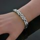thumbnail image 5 of Punk 8mm Byzantine Chain Link Bracelet Male 21cm Gold Silver Color Stainless Steel Hand Chain Bracelet for Men Jewelry Gift, 5 of 5