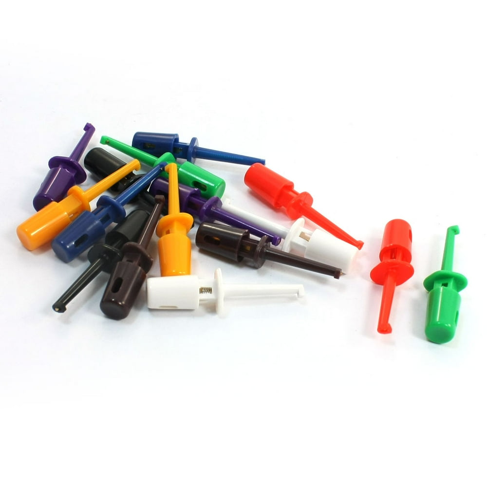 Electronic Testing Plastic Coated Test Single Hook Clip Probe 8 Pair
