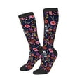 thumbnail image 2 of Balery Dancing Skeletons Floral Garden Fun Novelty Socks Men'S Women'S Crew Socks Funny Crazy Novelty Socks Quirky And Cool Socks, 2 of 9