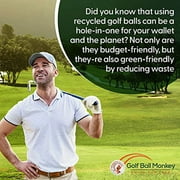 Golf Ball Monkey  Cheap Value Line Series  Golf Balls 100 Pack - 4A Golf Balls Recycled Near Mint Golf Balls  w/ 15 Tees and Mesh Carrying Bag