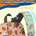 thumbnail image 5 of Football Coffee Cup Orange Pattern 17" School Backpacks for Teens,Waterproof Oxford Fabric,S-Shape Padded Straps for School,Travel,Hiking,Camping, 5 of 6