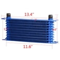 thumbnail image 4 of 10 Row AN10-10AN Aluminum Universal Engine Transmission Oil Cooler Kit Oil Filter Relocation Kit Black, 4 of 4