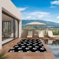thumbnail image 2 of Pet Paw Printed Outdoor Rug 3x5 Ft, Non Slip Washable Area Rug, Modern Dog Footprints Black Grey Patio Rugs Carpet Runner, Large Floor Mat for Indoor/Outdoor Deck Porch Camping, 2 of 8