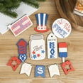 thumbnail image 7 of Independence Day Saving Clearance 2025! PRETXORVE Independence Day Patriotic Layered Tray Decoration For Rural Farmhouses Memorial Day Wooden Decorative Ornaments, 7 of 7
