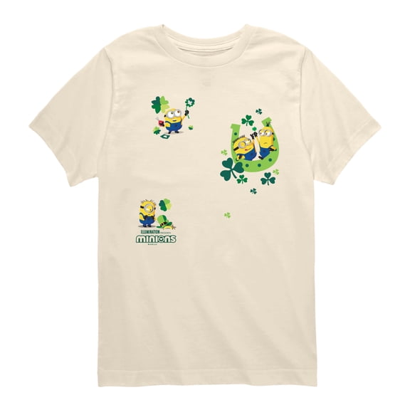 Despicable Me - Minion Shamrock - Youth Boys Short Sleeve Graphic T-Shirt