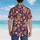thumbnail image 4 of Balery Buffalo Plaid and Butterflys Camisas hawaianas de manga corta para hombre, camisas playeras de corte holgado, camisas de vacaciones con botones,3X-Large, 4 of 7