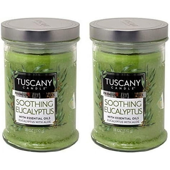 Tuscany Candle 18oz Scented Candle, Soothing Eucalyptus 2-Pack (TC-18268x2)$$Home Decor, Kitchen, & Other