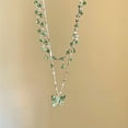 thumbnail image 2 of Blue Butterfly Double-layered Tassel Necklace Summer, 2 of 2