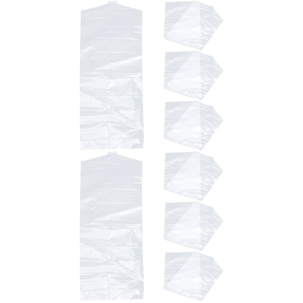 Raindrops 8 pcs  Hanging Garment Bag Clothes Rack Covers Transparent Clothing Bags for Wardrobe