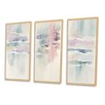 thumbnail image 3 of Designart "Muted Pastels - A Quiet Oasis I" Abstract Liquid Ink Framed Wall Art Set Of 3 - Blue Modern Frame Gallery Set For Office Decor, 3 of 6