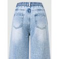 thumbnail image 3 of Kiijoy Girls Ripped Wide Leg Jeans Distressed Streetwear Denim Pants, Blue, Sizes 5-16, 3 of 7
