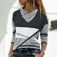 thumbnail image 2 of EQWLJWE Blouses à Manches Longues pour Femmes Mode Col en V Hiver Bouton Imprimé Pull Manches Longues, 2 of 6