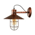 thumbnail image 4 of Litfad Antique Retro Copper Sconces Vintage Rustic LED Wall Light Fixture Outdoor in Rust, 4 of 6