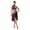 Purple, variant on Women's Lyrical Contemporary Dance Suit Sleeveless Crop Tops with Flowy Skirt 2Pcs Set Purple M