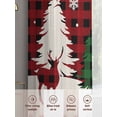thumbnail image 5 of Christmas Red Sheer Curtains 72 inches Long 2 Panels Set Black Plaid Reindeer Xmas Tree Silhouette Tiers Sheers Rod Pocket Small Window Short Curtains for Kitchen Cafe, Each 52" W x 72" L, 5 of 7