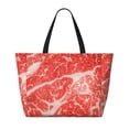 thumbnail image 2 of Xecao Beef Steaks for versatile beach bag for women includes zipper pockets and waterproof material, ideal for vacations and adventures., 2 of 7