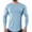 Light Blue, variant on Men Shirts Long Sleeve Round Neck Blouses 2025 New Autumn Solid Color Fitness T-shirt Bottoming Shirt Top Black