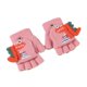 thumbnail image 2 of Guantes para niños, lindos dibujos animados, cálidos, de punto, de invierno, para hombres y mujeres, de cinco dedos, con forma de dinosaurio, con volteretas, de felpa de medio dedo, tridimensionales, 2 of 6