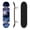 Color3, variant on 31"x8" Complete Skateboards for Beginners,baseball stadium giant baseballs sunset sky Double Kick 7 Ply Canadian Maple Deck Skateboard with Wheels, Gifts for Kids Teens