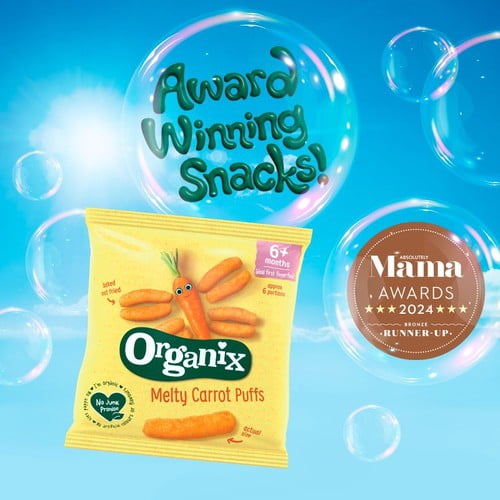 Organix Melty Organic Sweetcorn Rings Baby Puffs 6 months+ 20g, British Import (Pack of 3)