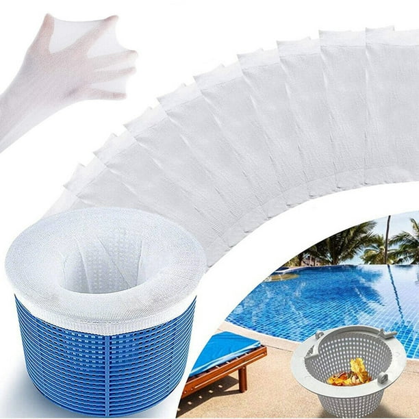 50 Pack Pool Filter Socks for Pool Skimmer, Pool Skimmer Socks for