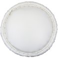 thumbnail image 2 of Natural Geo Moray Accent Stool - Faux Leather White, 2 of 5