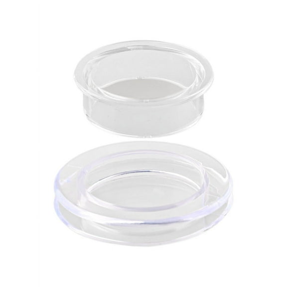 Wuweikeji Umbrella Hole Ring Set - Silicone Cap Cover for 2" Glass Tables - Flexible Seal Prevents Shaking - Translucent 2.4" Diameter - Outdoor Patio Accessory