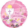 thumbnail image 2 of 18" First Communion Glass and Wine Theme Pink Foil Balloon ( 2 Balloons), 2 of 2