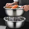 thumbnail image 5 of Stainless Steel Colander Basket, Kitchen Sieve Strainer, 304 Stainless Steel, 8 Inch Diameter, for Draining Pasta, Washing Vegetables and Fruits, Single Pack, Silver, by FAJHHA, 5 of 8