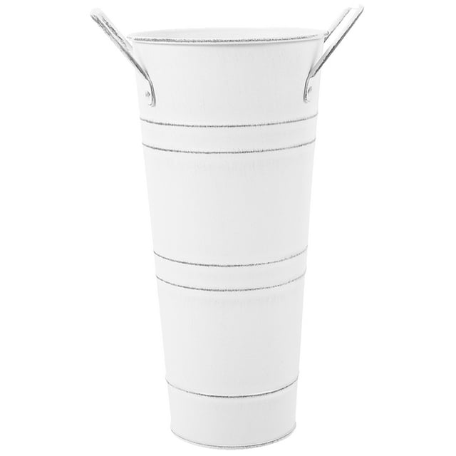 MOVTOTOP Seau à Parapluie en Fer Support de Rangement pour Parapluie Déco Rétro Seau à Fleurs en Étain Vases Support de Parapluie Vintage Repos pour Parapluie d'Entrée
