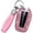 Pink, variant on Key Fob Cover Compatible with Toyota Prius Camry Corolla CHR RAV4 Land Cruiser Highlander Avalon GT86 2017-2026 4 Button Keychain Case Holder Protector,Black