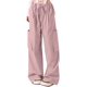 thumbnail image 4 of Pantalones de paracaídas para mujer, Y2k Cargo Pantalones holgados con cordón de talle alto y pierna recta Athlitic Jogger Streetwear, 4 of 5