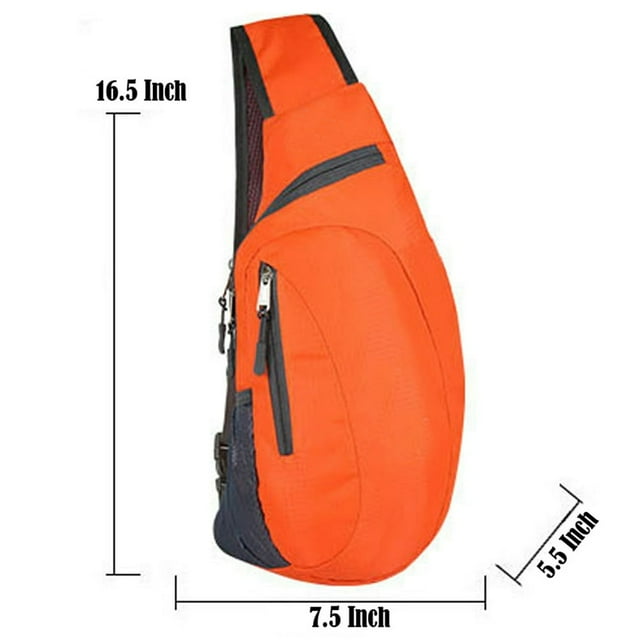 Men‘S Multiple Compartment Chest Sling Packs Shoulder Cross Body Bag Cycle Day Packs Satchel Backpack