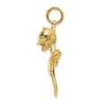 thumbnail image 2 of 14K Yellow Gold Charm Pendant Themed Cubic Zirconia CZ 26 mm 20, 2 of 4