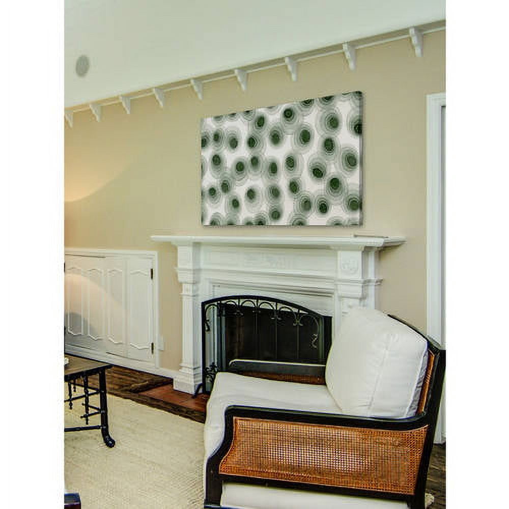 Marmont Hill "Earthy Green Ovals" by Nikki Galapon Painting Print on Wrapped Canvas
