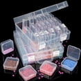 thumbnail image 2 of Clear Bead Storage Containers, 24Pcs Small Plastic Bead Organizer Box, Mini Rectangle Storage Boxes with Hinged Lids for Seeds Beads Rhinestones Jewelry Crafts Small Items (2 Pack), 2 of 7