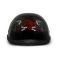 thumbnail image 5 of DAYTONA Novelty Skull Cap 1/2 Half Motorcycle Helmet 35 Styles NON DOT XS-XXL, 5 of 7