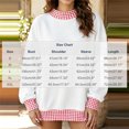 thumbnail image 3 of Women's Gingham Check Contrast Sweatshirt Ghalytn Mock Neck Drop Shoulder Loose Pullover Top, 3 of 5