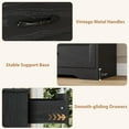 thumbnail image 5 of IDEALHOUSE Dressers 5 Drawer Chest Wide Metal Handle Farmhouse Modern Dresser Storage Organizer, Wood Tall Bedroom Furniture for Living Room, Black, 5 of 7