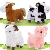 Tezituor 4Pcs Farm Stuffed Animals Small Stuffed Animals Including Stuffed Sheep, Pig, Cow, Horse