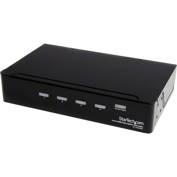 Startech 4 Port High Speed HDMI Video Splitter w/ Audio - 1 x Mini-phone Stereo Audio In