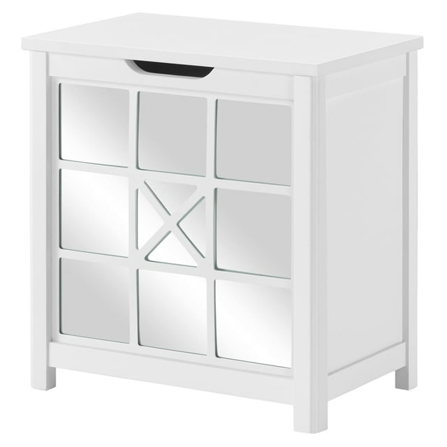 Alaterre Meuble Derby 19"L x 20"H Panier à Linge en Bois Blanc de Luxe