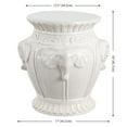 thumbnail image 3 of JONATHAN Y Anita 18" Classic Vintage Ceramic Indoor/Outdoor 4-Elephant Garden Stool, White, 3 of 5