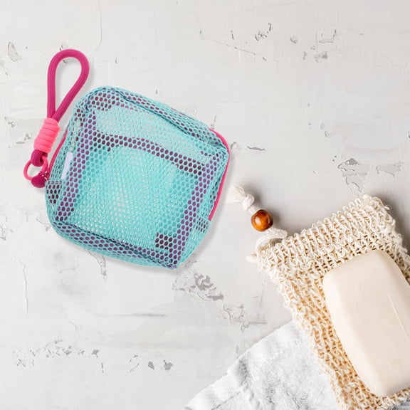 FOMIYES Assorted Color Mesh Cosmetics Bag Compact Storage Pouch for Travel and Daily Use