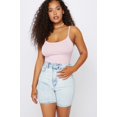 thumbnail image 1 of Urban Planet Women's Refuge Cali Ultra High-Rise Distressed Bermuda Short, 1 of 3