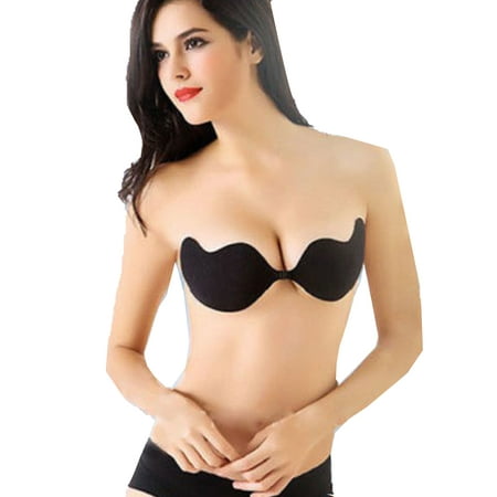 

Diconna Women Bra Stick on Strapless Push Up Backless Gel Silicone Adhesive Invisible Bra Underwear Tube Top