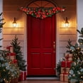thumbnail image 3 of Christmas Garland Artificial Greenery with Bows and Berries for Staircase Mantle,Luxury Indoor Outdoor Holiday Decor for Home Front Door,Wall Porch,Fireplace Table Centerpiece,Winter Vine Decoration, 3 of 8