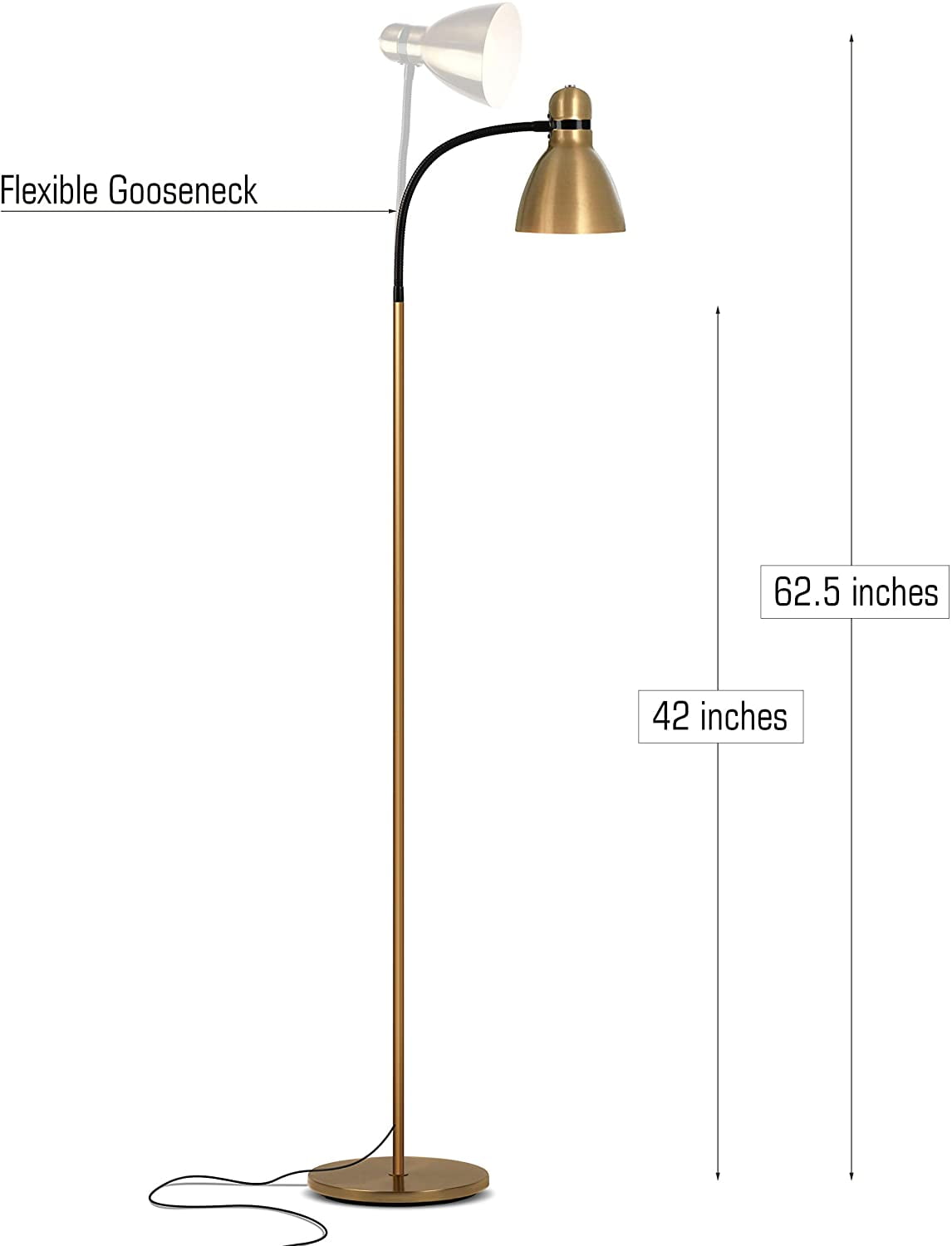 Brightech Avery Dimmable Task & Reading LED Floor Lamp