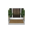 thumbnail image 2 of mDesign Rectangular Coir and Rubber Entryway Doormat with Natural Fibers for Indoor or Outdoor Use - Neutral Design - Stripe Design - Minimalistic - 36" x 22" - Natural/Black Natural Stripe 36 x 22, 2 of 5